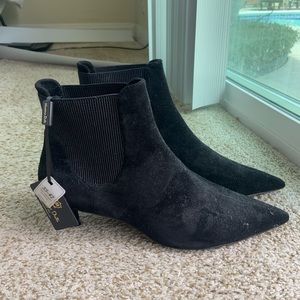 NWT Black Suede Booties